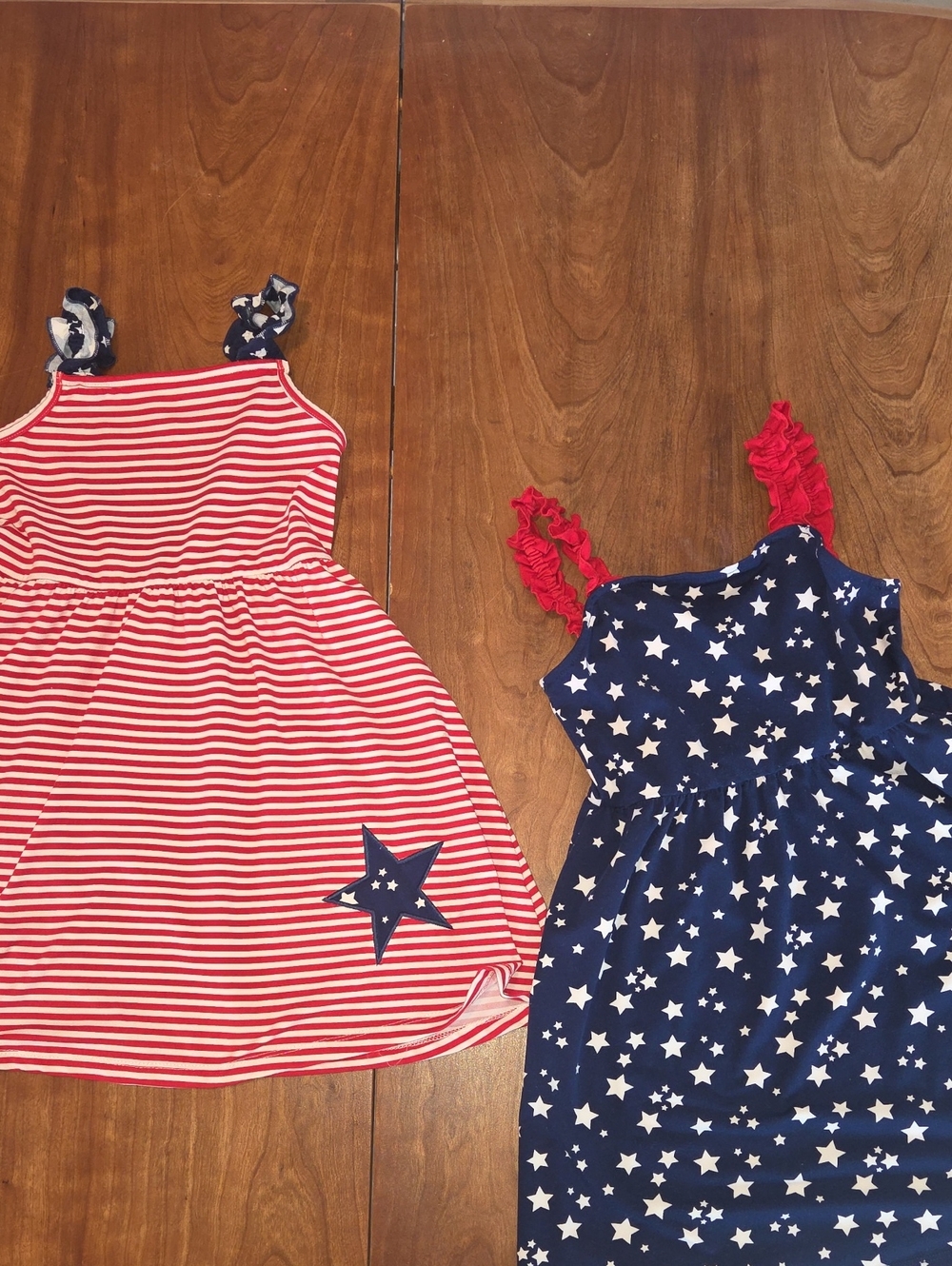 btween Red & Navy Star-Print Girls' Dresses - Pack of 2